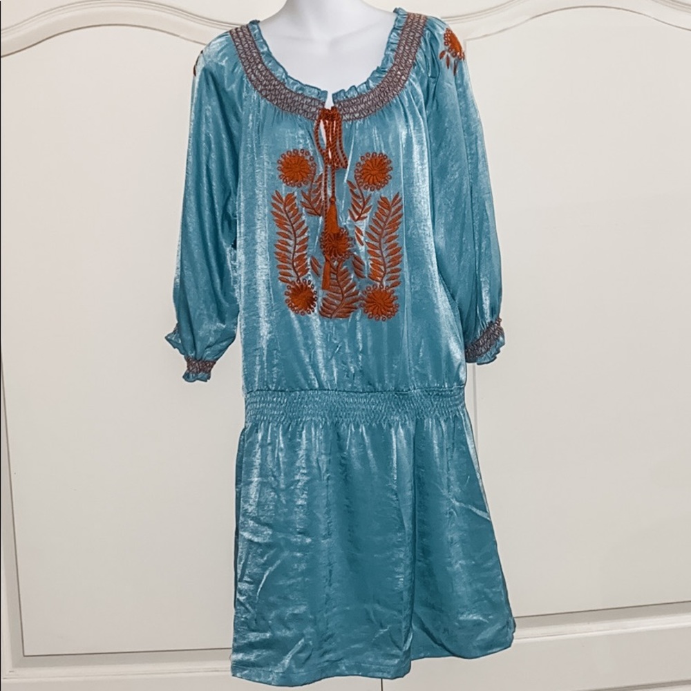 Turquoise & Orange Ivy Jane Dress